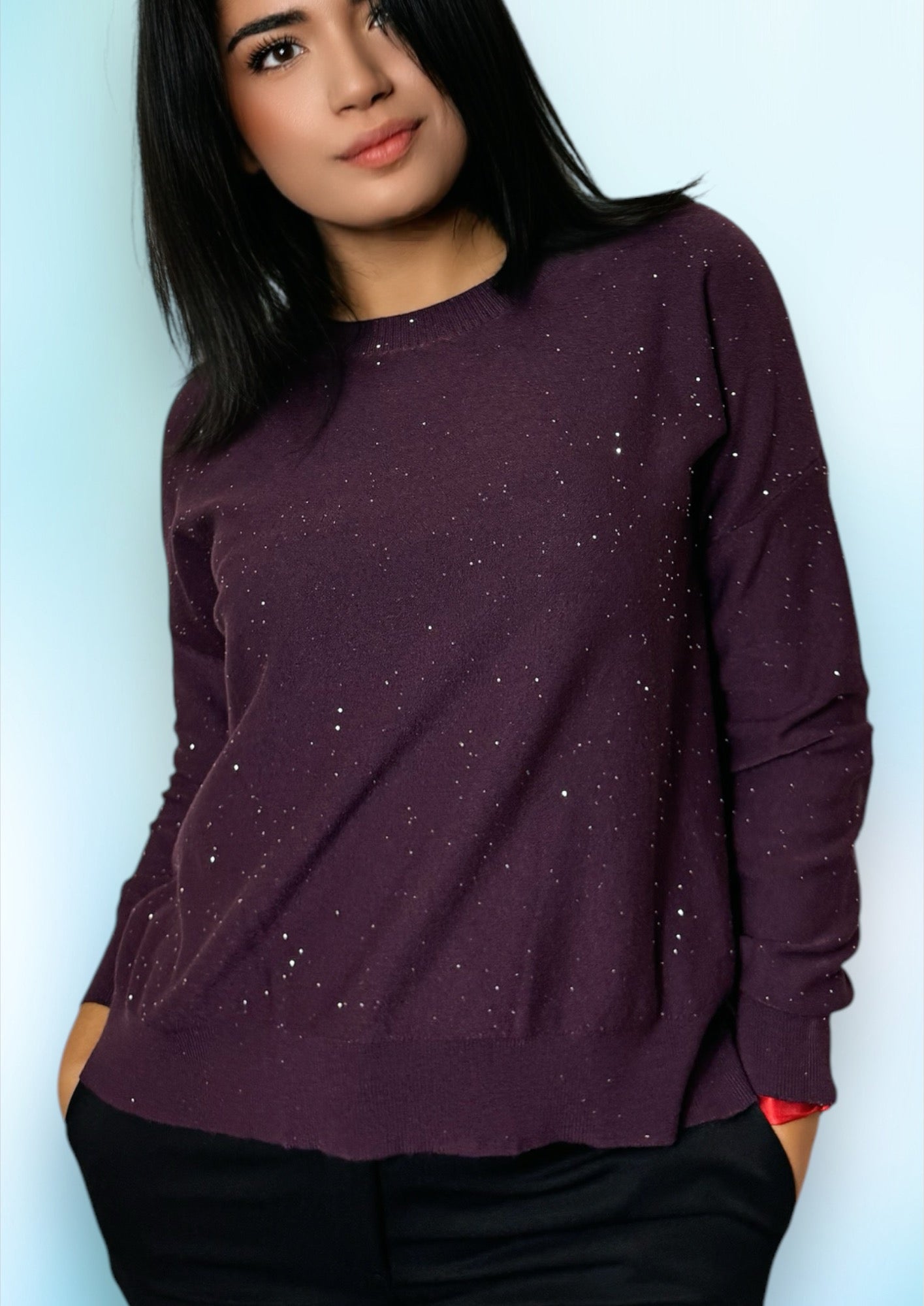 Maglione con Piccole Paillettes